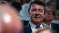 L'ancien maire de Nice Christian Estrosi assiste à un meeting d'Edouard Philippe à Paris le 5 juillet 2026 
