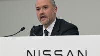 Ivan Espinosa, PDG du constructeur automobile japonais Nissan, lors de la conférence de presse de présentation des résultats 2024, au siège du groupe à Yokohama, le 13 mai 2025