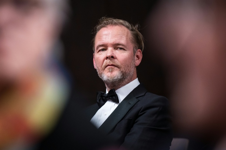 L'auteur suisse Christian Kracht assiste à une conférence de presse, à Berlin, le 19 février 2023