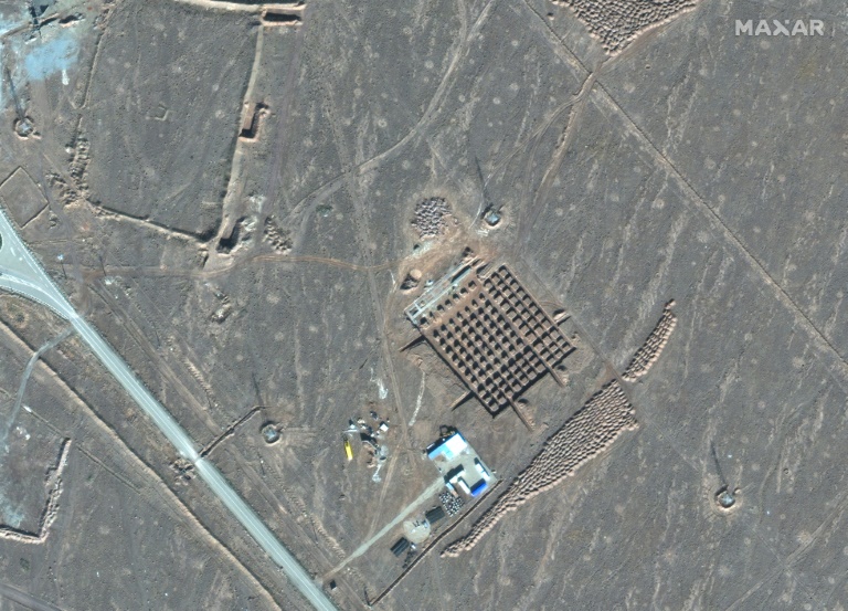 Image satellite diffusée par la société Maxar Technologies montrant l'installation d'enrichissement d'uranium de Fordo, en Iran, le 11 décembre 2020