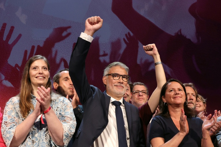 Le premier secrétaire du Parti socialiste, Olivier Faure à l'université d'été de son  parti, le 29 août 2026 à Blois 