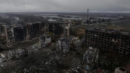 Photo des destructions dans la ville de Kostyantynivka, dans la région de Donetsk, le 12 novembre 2025, transmise par l'armée ukrainienne