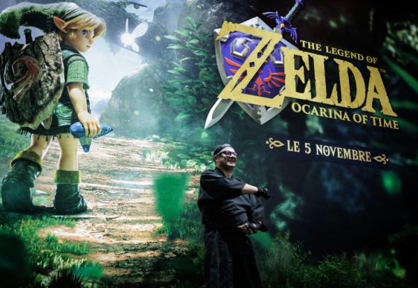 Un visiteur sur le stand Nintendo consacré à *The Legend of Zelda: Ocarina of Time*, lors de la soirée en avant-première de la Paris Games Week 2026 à Paris, le 21 octobre 2026