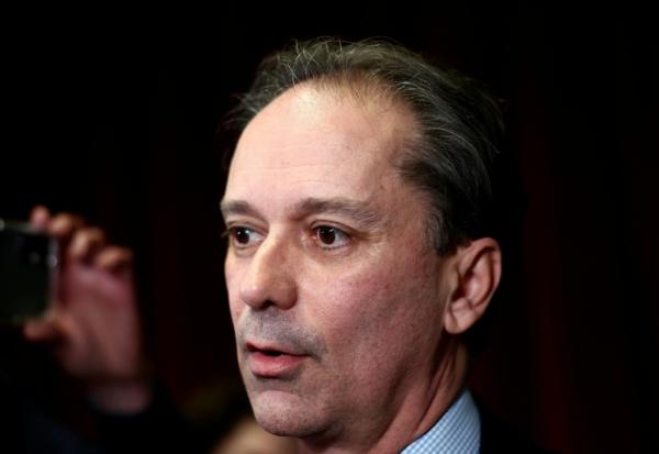 Le maire de Lens Sylvain Robert, le 15 mars 2026 à Lens, dans le Pas-de-Calais
