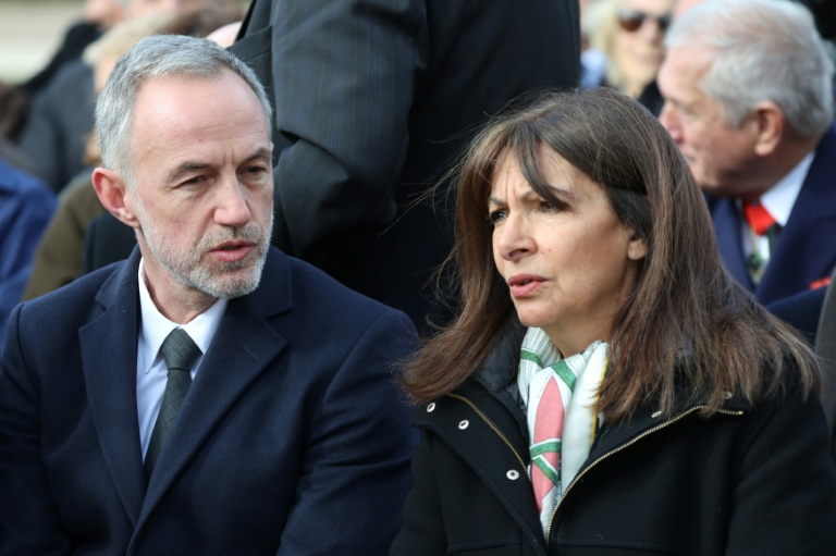 Emmanuel Grégoire et Anne Hidalgo à Paris le 26 mars 2026