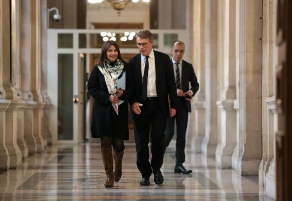Anne Hidalgo et Patrick Bloche à l'Hôtel de Ville à Paris, le 9 février 2026