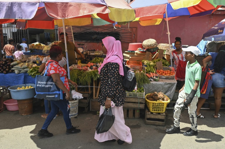 Un marché de Georgetown, la capitale du Guyana, le 25 août 2025