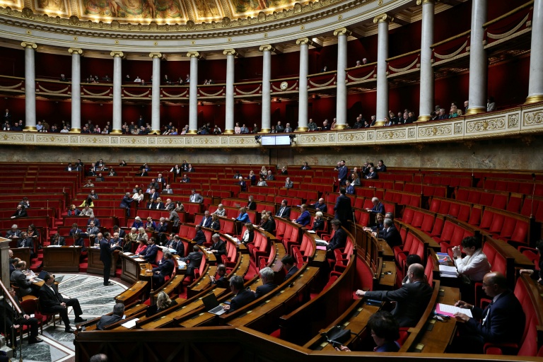 Vue générale de l'hémicycle de l'Assemblée nationale, le 28 janvier 2026 à Paris