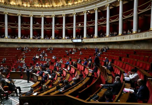 Vue générale de l'hémicycle de l'Assemblée nationale, le 28 janvier 2026 à Paris