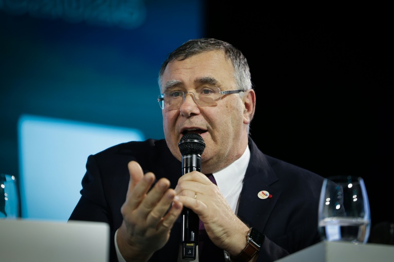 Le PDG de TotalEnergies Patrick Pouyanné, le 18 mars 2025 à Paris