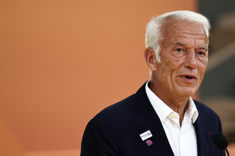 Le président du Medef Patrick Martin s'exprime lors de l'événement de rentrée de l'organisation patronale le 28 août 2025 à Paris