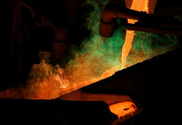 Opérations de fusion du cuivre à la mine d'El Teniente, la plus grande mine souterraine de cuivre au monde, à Machalí, près de Rancagua, au Chili, le 2 avril 2025
