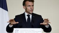 Le président Emmanuel Macron inaugure le centre du Commandement de l'espace à Toulouse, dans le sud-ouest de la France, le 12 novembre 2025 