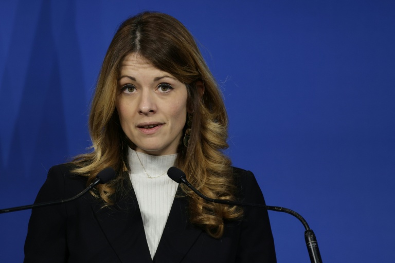 La porte-parole du gouvernement Maud Bregeon (Renaissance), le 27 mars 2026 à Paris