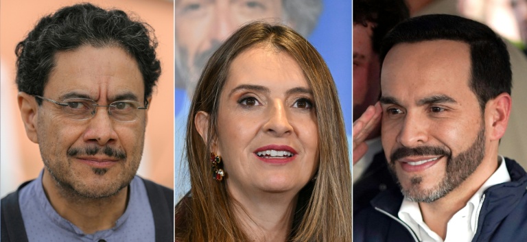 De gauche à droite, les candidats à la présidence en Colombie Ivan Cepeda, Paloma Valencia et Abelardo de la Espriella