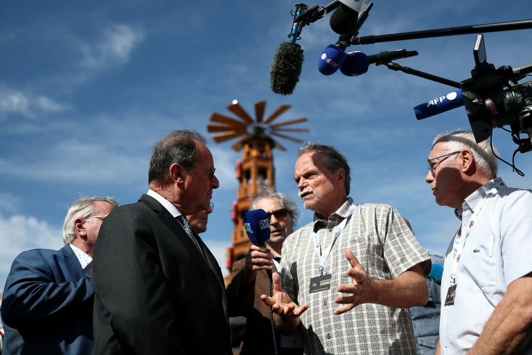 L'ancien président de la République François Hollande, député de Corrèze, en visite à la foire agricole de Châlons-en-Champagne, le 3 septembre 2026