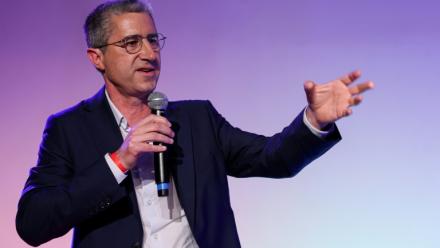 François Ruffin, lors d'un meeting du Front populaire 2027, Paris, le 5 mai 2026