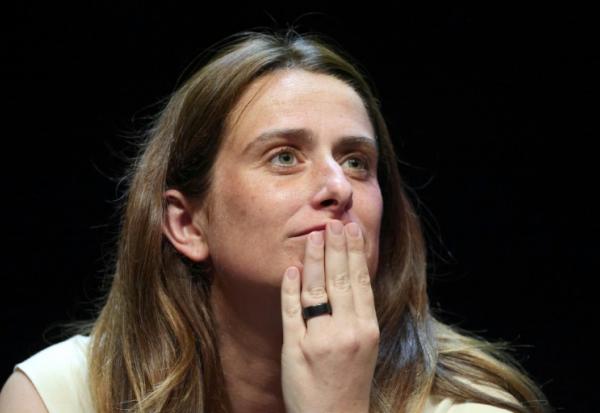 La secrétaire nationale du parti "Les Ecologistes", Marine Tondelier, participe à un débat à Montrouge, au sud de Paris, le 22 juin 2026