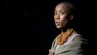 La chanteuse malienne Rokia Traoré à Aix-en-Provence, le 3 juillet 2018 dans les Bouches-du-Rhône