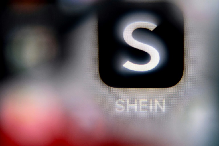 Le logo de l'application Shein, à Francfort le 16 avril 2025
