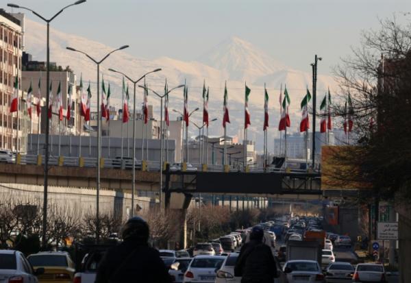 Trafic routier dans l'ouest de Téhéran, le 4 janvier 2026