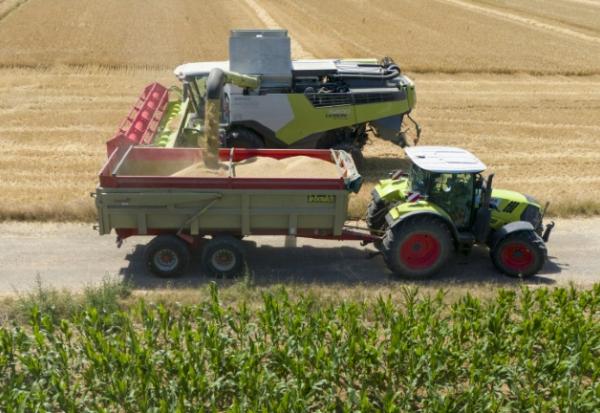 Moissons à Angevillers, dans le département de la Moselle, le 2 juillet 2026.