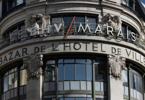 Façade du magasin parisien BHV, le 5 octobre 2025