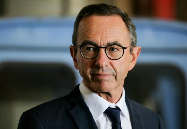 Le ministre de l'Intérieur Bruno Retailleau près de Condecourt, au nord de Paris, le 23 juillet 2025
