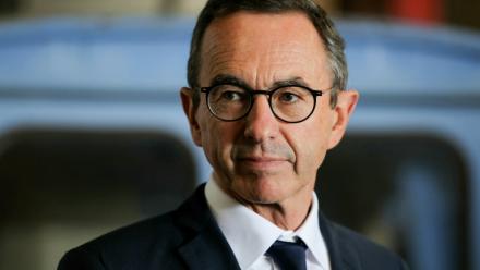 Le ministre de l'Intérieur Bruno Retailleau près de Condecourt, au nord de Paris, le 23 juillet 2025