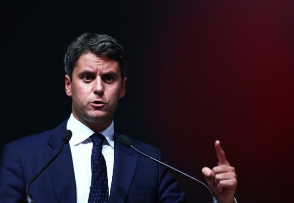 Le candidat Renaissance à la présidentielle Gabriel Attal à Paris le 28 septembre 2026