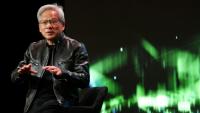 Le Pdg de Nvidia Jensen Huang s'exprime le 6 janvier 2026 à Las Vegas à l'occasion du salon de l'informatique grand public CES