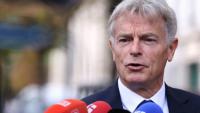Le candidat communiste à la présidentielle Fabien Roussel, le 18 septembre 2026 à Paris 