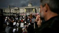 Manifestation en soutien au groupe Palestine Action, à Londres, le 4 octobre 2025