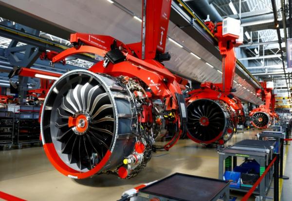 Un turboréacteur LEAP-1A en construction sur le site de Safran à Villaroche, en Seine-et-Marne, le 16 juin 2023