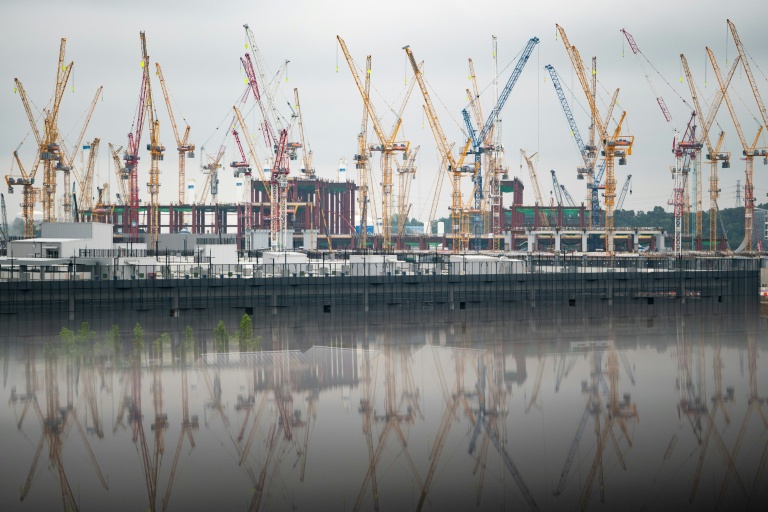 Une usine de Samsung Electronics en construction à Pyeongtaek, au sud de Séoul, le 28 mai 2026