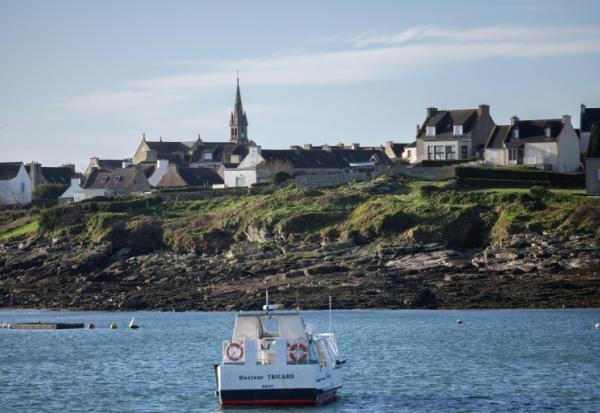 Vue d'une partie de l'île de Molène, dans le Finistère, le 3 février 2026