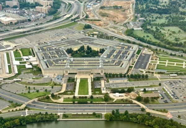 Vue aérienne du Pentagone, près de Washington, le 20 septembre 2025
