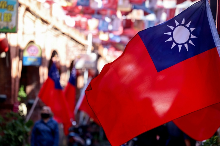 Le drapeau taïwanais à Kinmen, le 29 octobre 2025