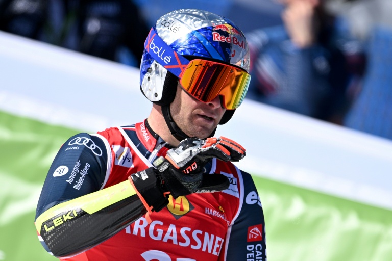 Alexis Pinturault lors du slalom géant de Kranjska Gora, en Slovénie, le 7 mars 2026