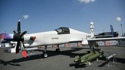Aarok, drone de combat du français Turgis Gaillard, présenté au salon du Bourget le 17 juin 2025 