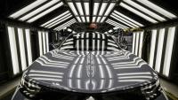 Des voitures en bout de chaîne dans l'usine Stellantis de Poissy, en région parisienne, le 15 avril 2026, un site où cessera la production automobile après 2028