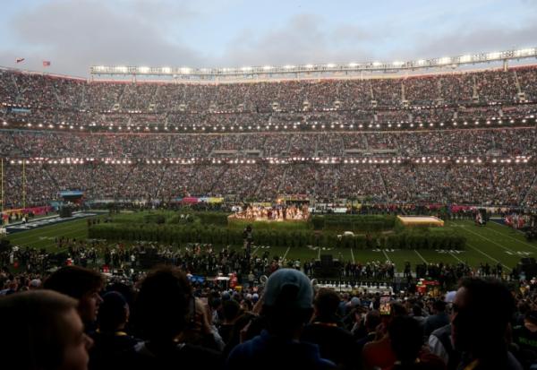 Spectacle de Bad Bunny pendant la mi-temps du Super Bowl, le 8 février 2026 à Santa Clara, en Californie