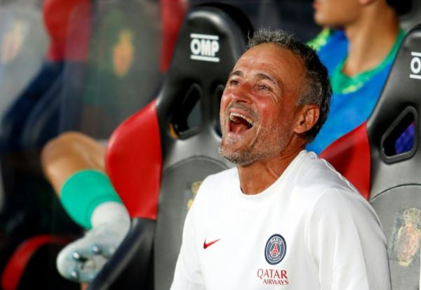 L'entraîneur espagnol du Paris Saint-Germain, Luis Enrique, avant le début d'un match amical contre le RCD Majorque, à Palma de Majorque, le 8 août 2026