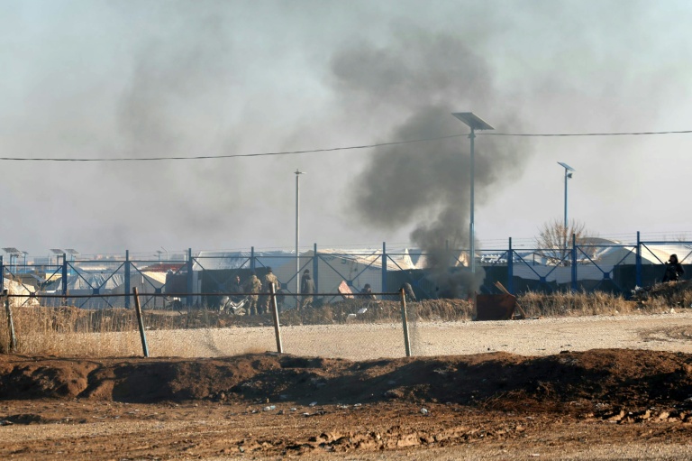 Le camp d'Al-Hol où les forces de sécurité syriennes sont entrées, dans la province de Hassaké, le 21 janvier 2026