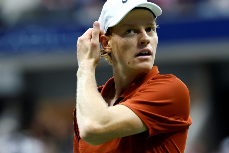 L'Italien Jannik Sinner durant la finale de l'US Open 2025 face à l'Espagnol Carlos Alcaraz le 7 septembre 2025