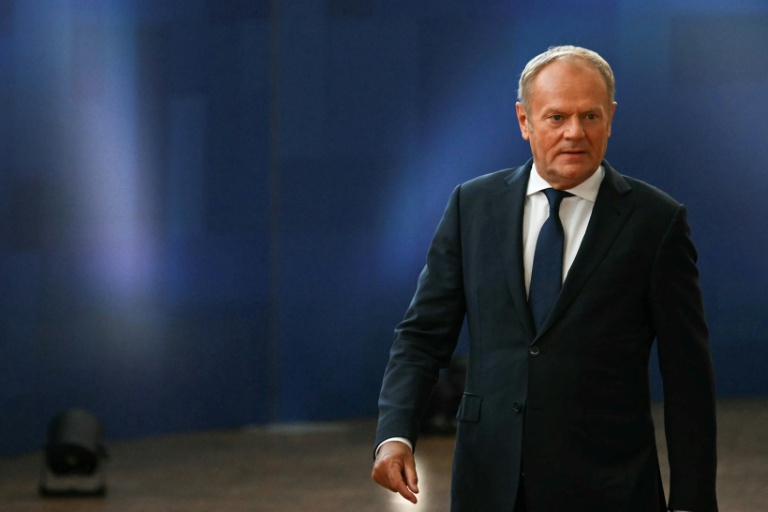 Le Premier ministre polonais Donald Tusk à Bruxelles, le 18 juin 2026