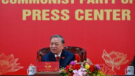 To Lam au 14e congrès du parti communiste vietnamien, le 23 janvier 2026 à Hanoï
