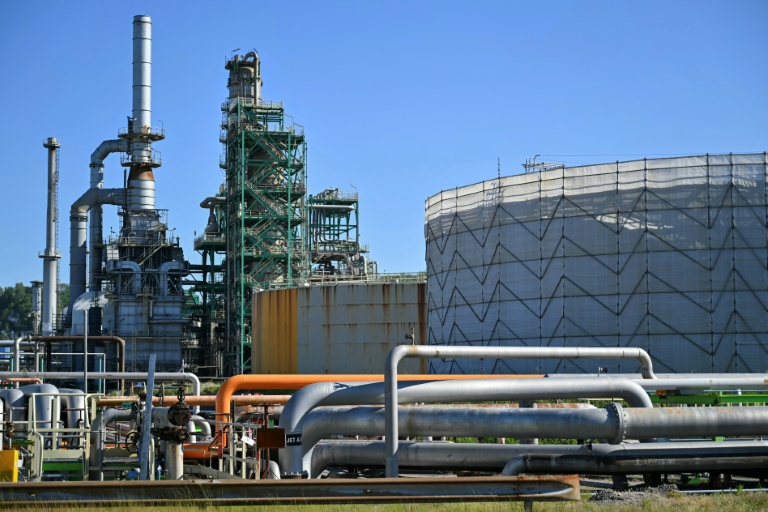 La raffinerie de Normandie de TotalEnergies, la plus grande de France, à Gonfreville-L'Orcher, produit une part importante du diesel et du kérosène consommés dans l'Hexagone 