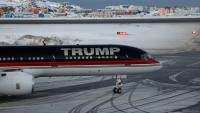 L'avion de la famille Trump quand le fils du président amércain est arrivé à Nuuk, le 7 janvier 2025