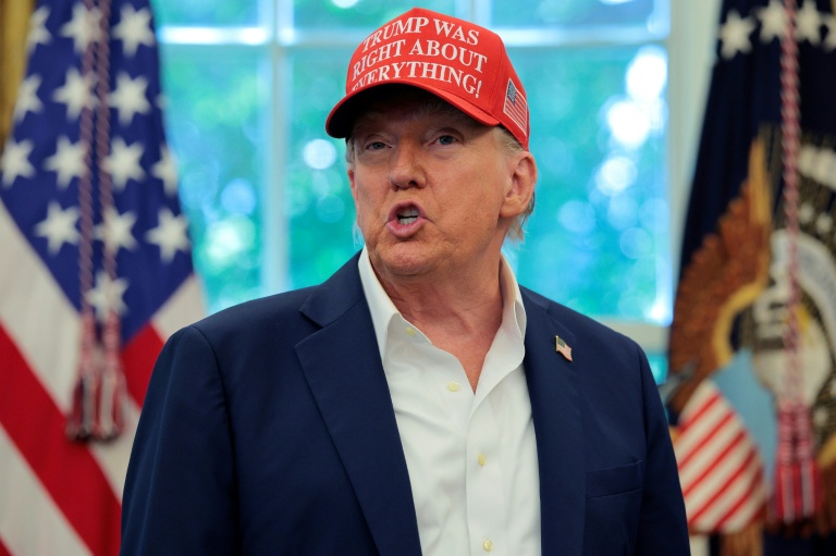 Le président américain Donald Trump, dans le bureau ovale, le 22 août 2025 à Washington.